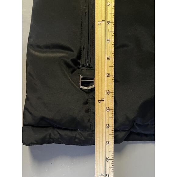 Larry Levine Down Jacket Womens Small Black Puffer Fleece Lined Zip Coat - Picture 14 of 15